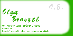olga brosztl business card